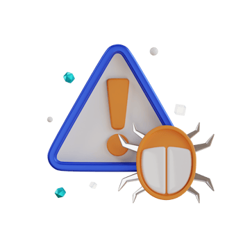 Bug Cyber Security 3D Illustrations png