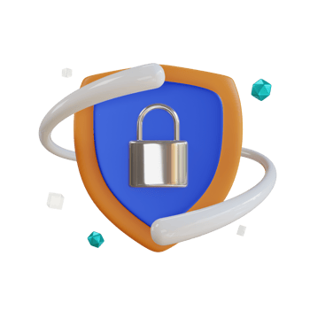 Shield Cyber Security 3D Illustrations png