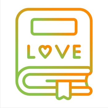Romantic Bookmark Vector Icon