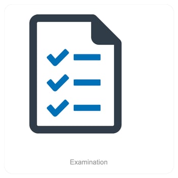 Examination Sheet and list icon concept vector