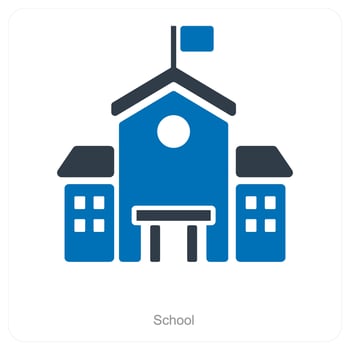 School and education icon concept vector
