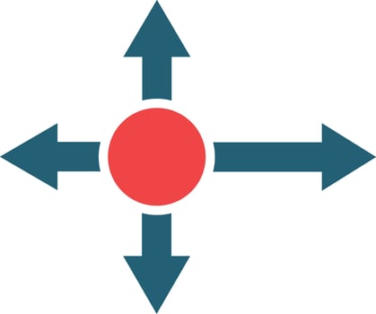 Force Glyph Two Color Icon For Personal And Commercial Use. vector