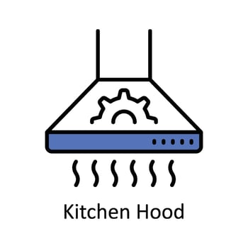 Kitchen Hood Vector Fill outline Icon Design illustration. Home Repair And Maintenance Symbol on White background EPS 10 File
