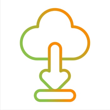 Cloud Download Vector Icon