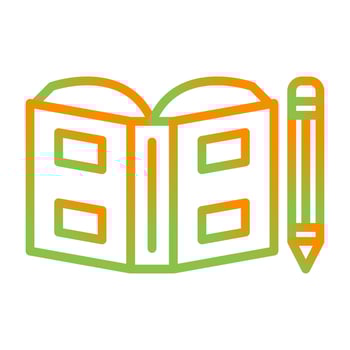 Open book with pen Vector Icon