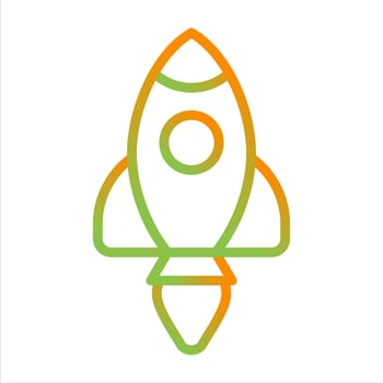 Rocket Lunch Vector Icon