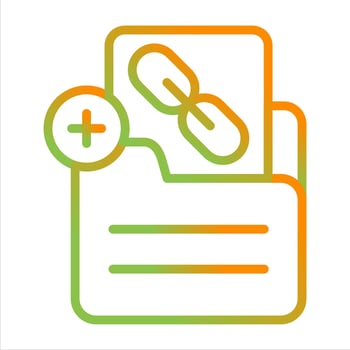 Document Insert Link Vector Icon