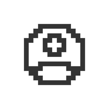 Select contact photo pixelated ui icon. Put picture on profile. Assign caller image. Editable 8bit graphic element. Outline isolated vector user interface image for web, mobile app. Retro style