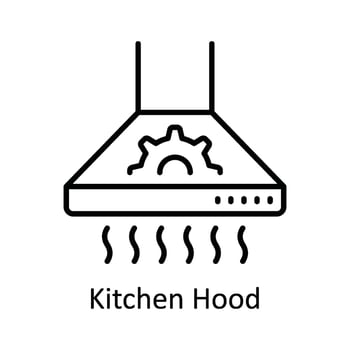 Kitchen Hood Vector  outline Icon Design illustration. Home Repair And Maintenance Symbol on White background EPS 10 File