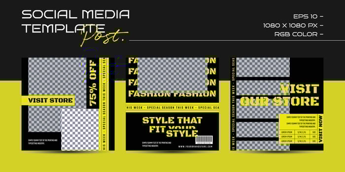 Modern urban futuristic streetwear fashion design for social media post template vector