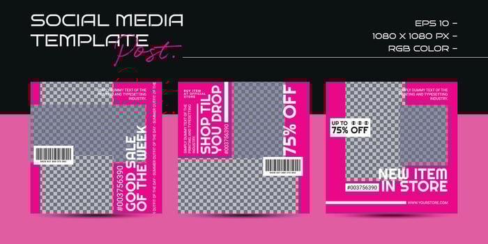Modern urban futuristic streetwear fashion design for social media post template vector