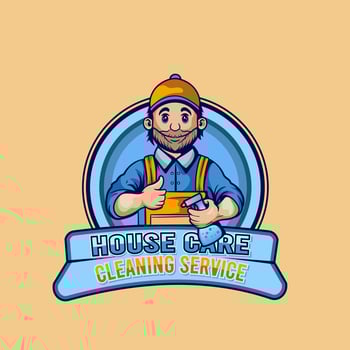 Cleaning service staff smiling characters on white background. House cleaners dressed in uniform outline black and white vector illustration