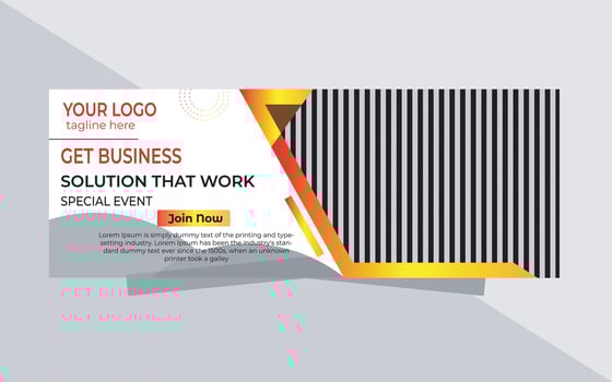 web banner vector template design