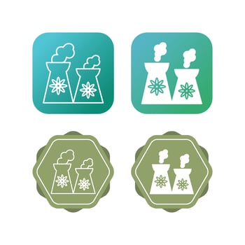 Nuclear Plant Vector Icon