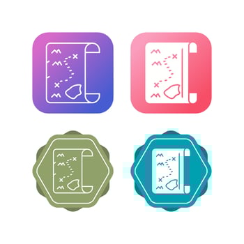 Pirate Map Vector Icon