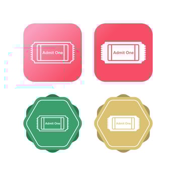 Movie Ticket Vector Icon