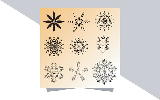 Snowflake christmas and new year seamless pattern. vector illustration