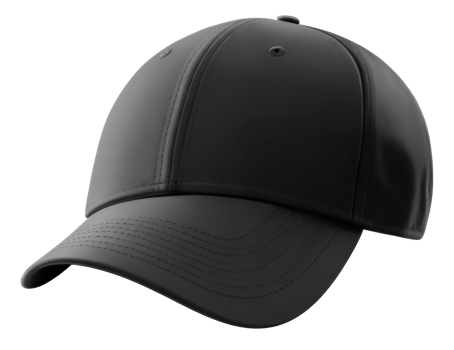 Blank Black baseball cap isolated on transparent background. Template Mock up. AI Generative png