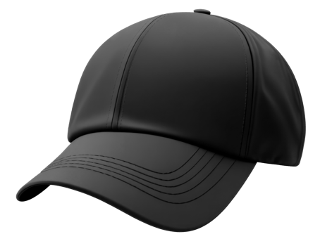 Blank Black baseball cap isolated on transparent background. Template Mock up. AI Generative png