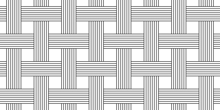 black white woven seamless pattern vector