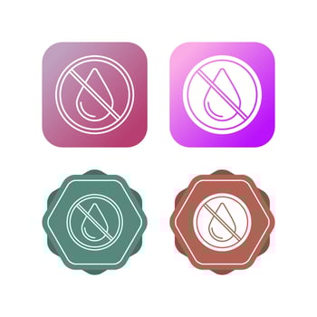 No Water Vector Icon