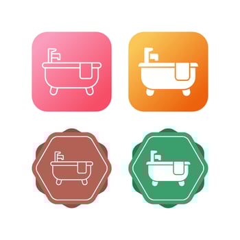 Bathtub Vector Icon
