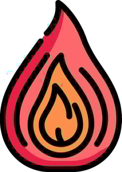 fire icon shape vector