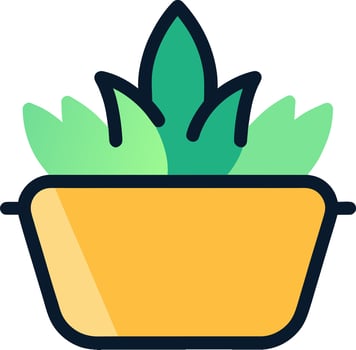 green plant cartoon vector