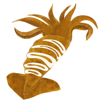 Grilled squid with seafood sauce png