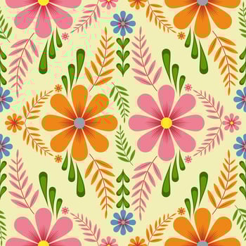floral pattern background design for ceramic tile pattern, vector pattern, cute illustration, tile design, wrap, wallpaper, card, template, print, vector, illustration, cover