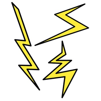lightning logo illustration on white background vector