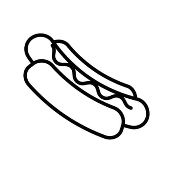 hot dog icon vector design template in white background