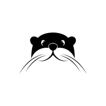 otter head vector logo