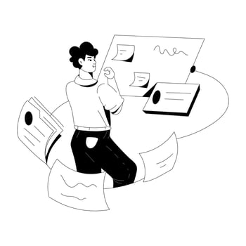 Trendy Task Planning vector