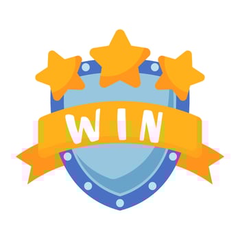 Win Symbol illustration vector graphic icon