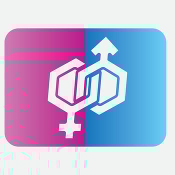 male and female gender logos vector