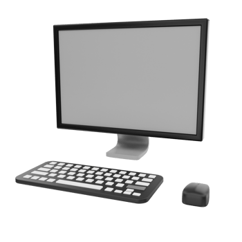 3D Rendering Computer Icon Object png