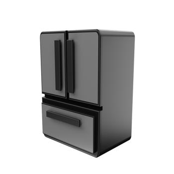 3D Rendering Fridge Icon Object png