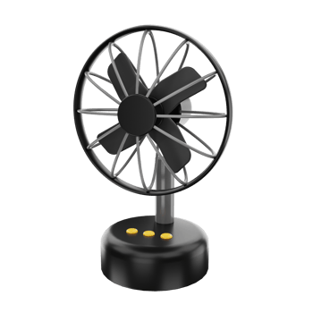 3D Rendering electric fan Icon Object png