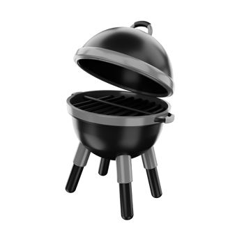 3D Rendering Barbeque Grill Icon Object png