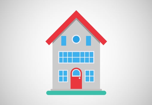 House or home design template vector illustration. Logo for real estate business or company