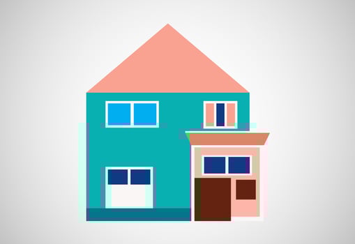 House or home design template vector illustration. Logo for real estate business or company