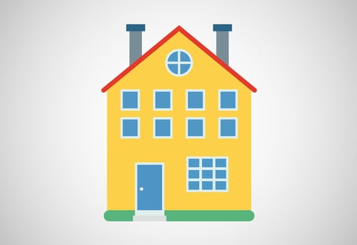 House or home design template vector illustration. Logo for real estate business or company