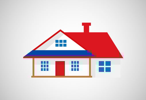 House or home design template vector illustration. Logo for real estate business or company