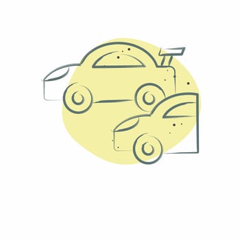 Icon Race. related to Racing symbol. Color Spot Style. simple design editable. simple illustration vector