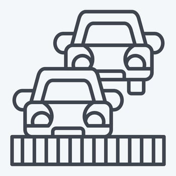 Icon Start Line. related to Racing symbol. line style. simple design editable. simple illustration vector