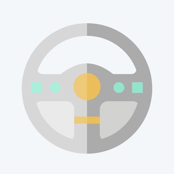 Icon Steering Wheel. related to Racing symbol. flat style. simple design editable. simple illustration vector