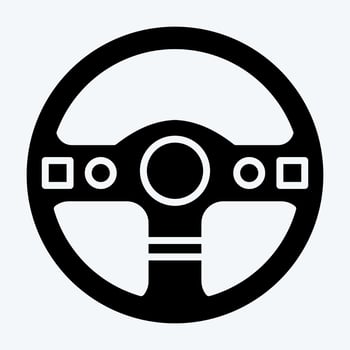 Icon Steering Wheel. related to Racing symbol. glyph style. simple design editable. simple illustration vector