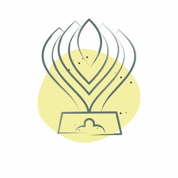 Icon Trophy. related to Racing symbol. Color Spot Style. simple design editable. simple illustration vector