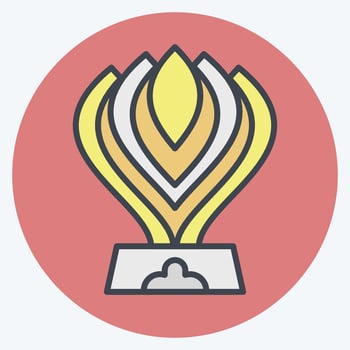 Icon Trophy. related to Racing symbol. color mate style. simple design editable. simple illustration vector